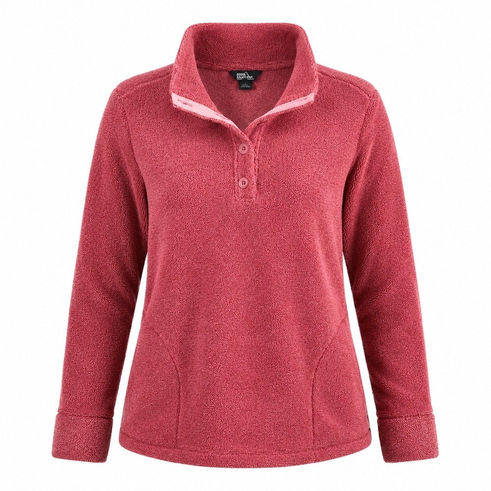 Eddie Bauer Womens Quest Fleece Pullover Mock Neck XL outdoor gorpcore hiking